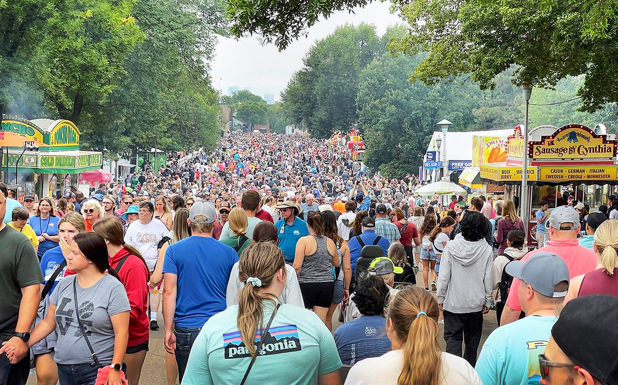 The Minnesota State Fair can bring in hundreds of thousands of fairgoers each day — and accompanying traffic and parking problems — during its annual 12-day run. (Photo by Andrew VonBank)